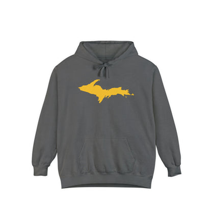 Michigan Upper Peninsula Hoodie (w/ Gold UP Outline) | Unisex Garment-Dyed