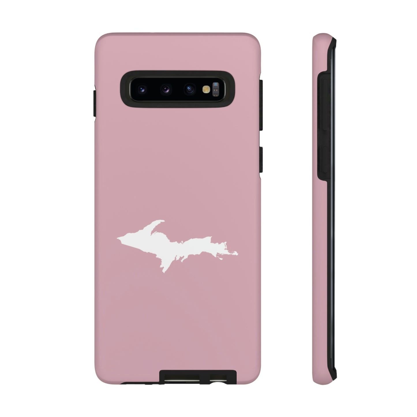 Michigan Upper Peninsula Tough Phone Case (Pink w/ UP Outline) | Samsung & Pixel Android