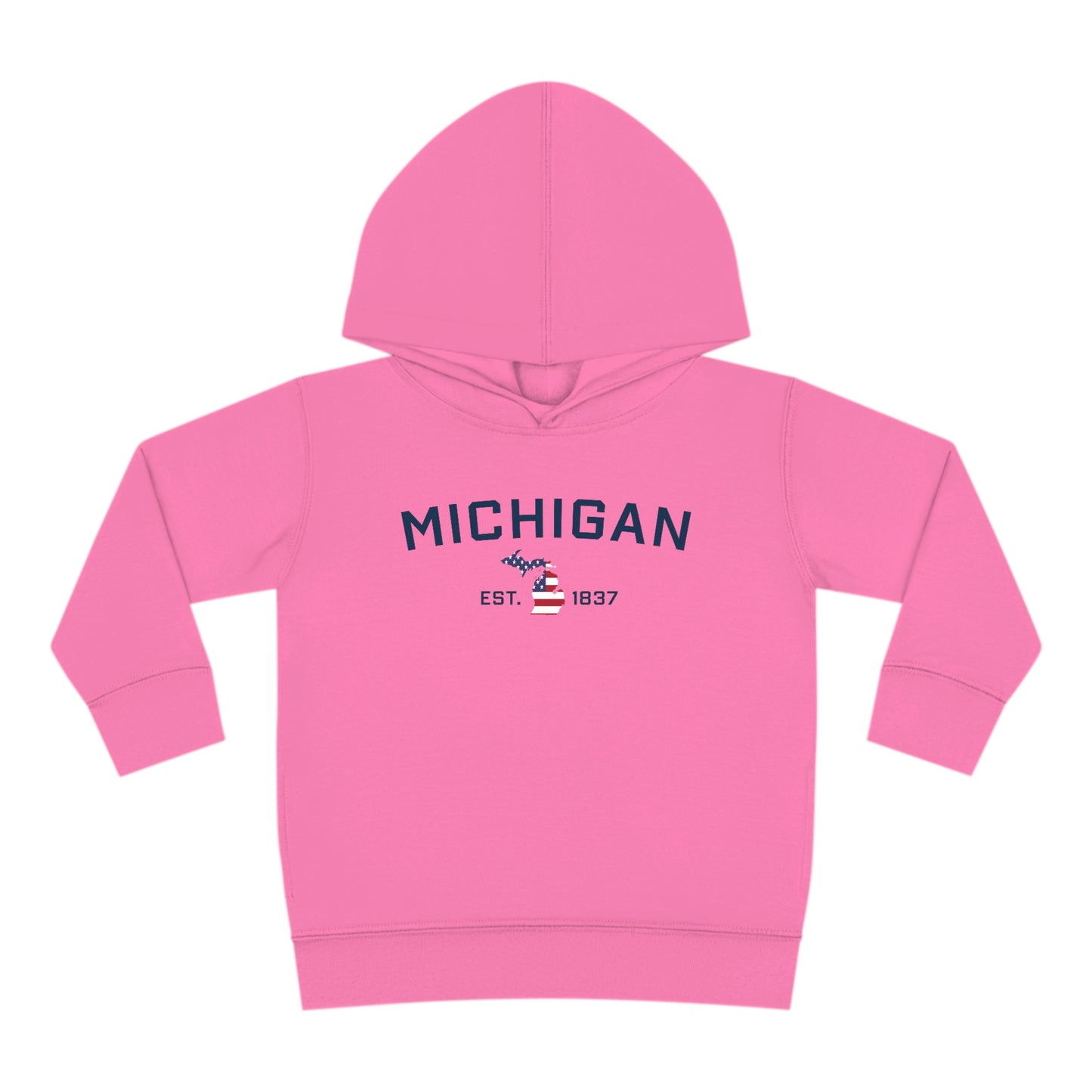 'Michigan EST 1837' Hoodie (With MI USA Flag Outline) | Unisex Toddler