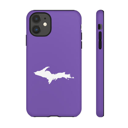 Michigan Upper Peninsula Tough Phone Case (Lake Iris w/ UP Outline) | Apple iPhone