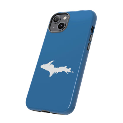 Michigan Upper Peninsula Tough Phone Case (Lake Superior Blue w/ UP Outline) | Apple iPhone