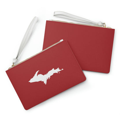 Michigan Upper Peninsula Clutch Bag (Thimbleberry Red w/UP Outline)