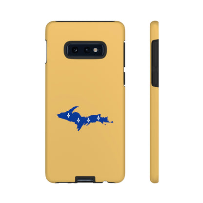 Michigan Upper Peninsula Tough Phone Case (Citrine w/ UP Quebec Flag Outline) | Samsung & Pixel Android