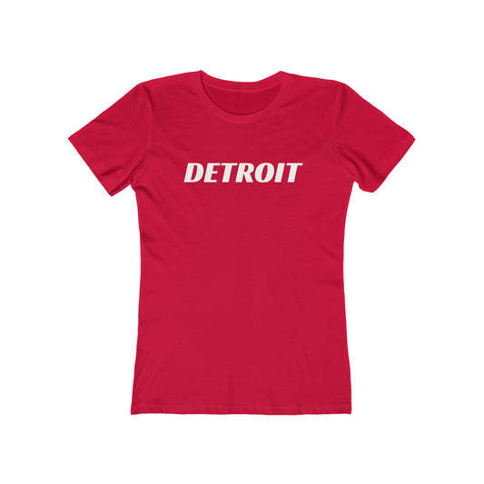 'Detroit' T-Shirt (Racing Font) | Women's Boyfriend Cut