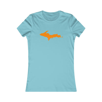 Michigan Upper Peninsula T-Shirt (w/ Orange UP Outline) | Women's Slim Fit