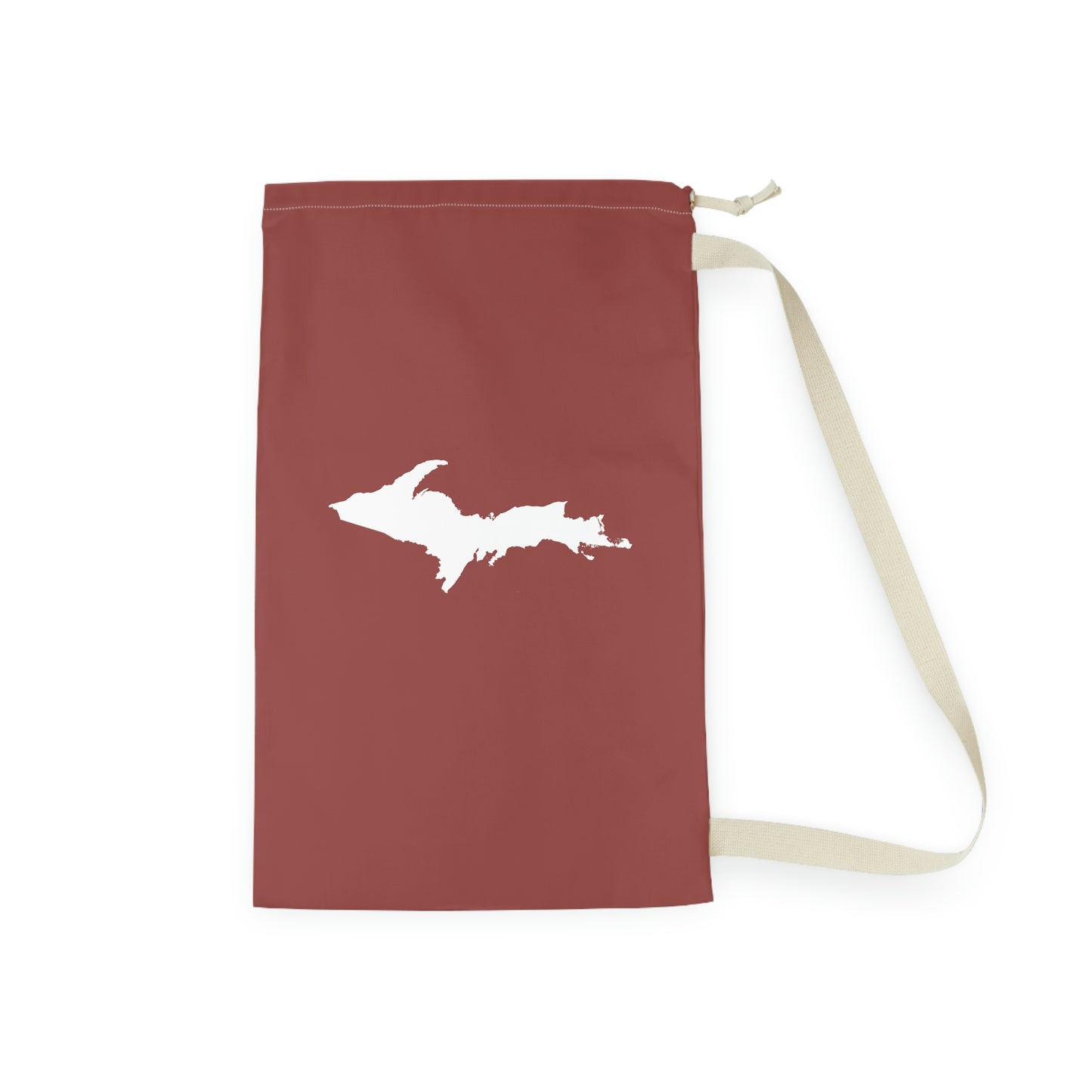 Michigan Upper Peninsula Laundry Bag (Ore Dock Red w/ UP Outline)