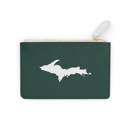 Michigan Upper Peninsula Mini Clutch Bag (Green w/ UP Outline)