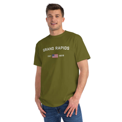 'Grand Rapids EST 1826' T-Shirt (w/ USA Flag) | Organic Unisex