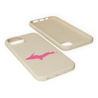 Michigan Upper Peninsula Biodegradable Phone Cases (w/ Pink UP Outline) | Apple iPhone