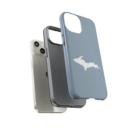 Michigan Upper Peninsula Tough Phone Case (B24 Liberator Grey w/ UP Outline) | Apple iPhone