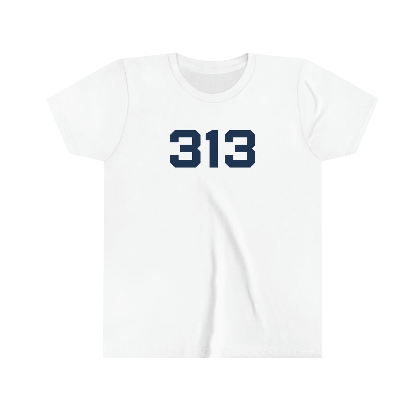 Detroit '313' T-Shirt (Athletic Font) | Youth Short Sleeve