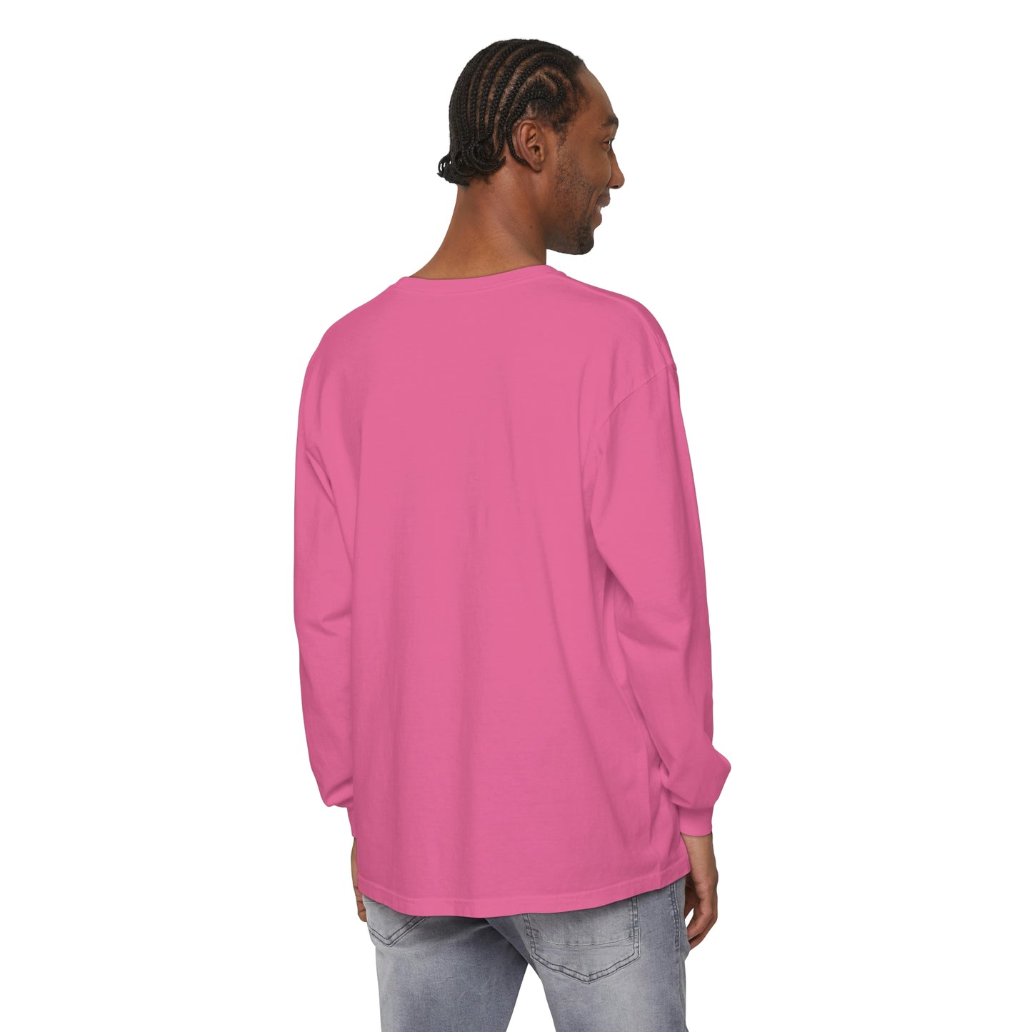 Michigan Upper Peninsula Garment-Dyed T-Shirt (w/ UP Finland Flag Outline) | Unisex Long Sleeve