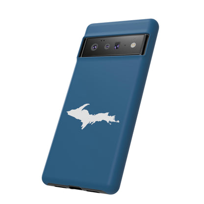 Michigan Upper Peninsula Tough Phone Case (Blueberry w/ UP Outline) | Samsung & Pixel Android