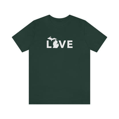 Michigan 'Love' T-Shirt (Geometric Sans Font) | Unisex Standard Fit