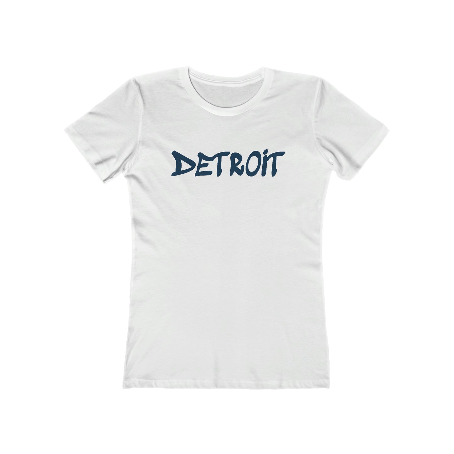 'Detroit' T-Shirt (1980s Hip Hop Font) | Women's Boyfriend Cut