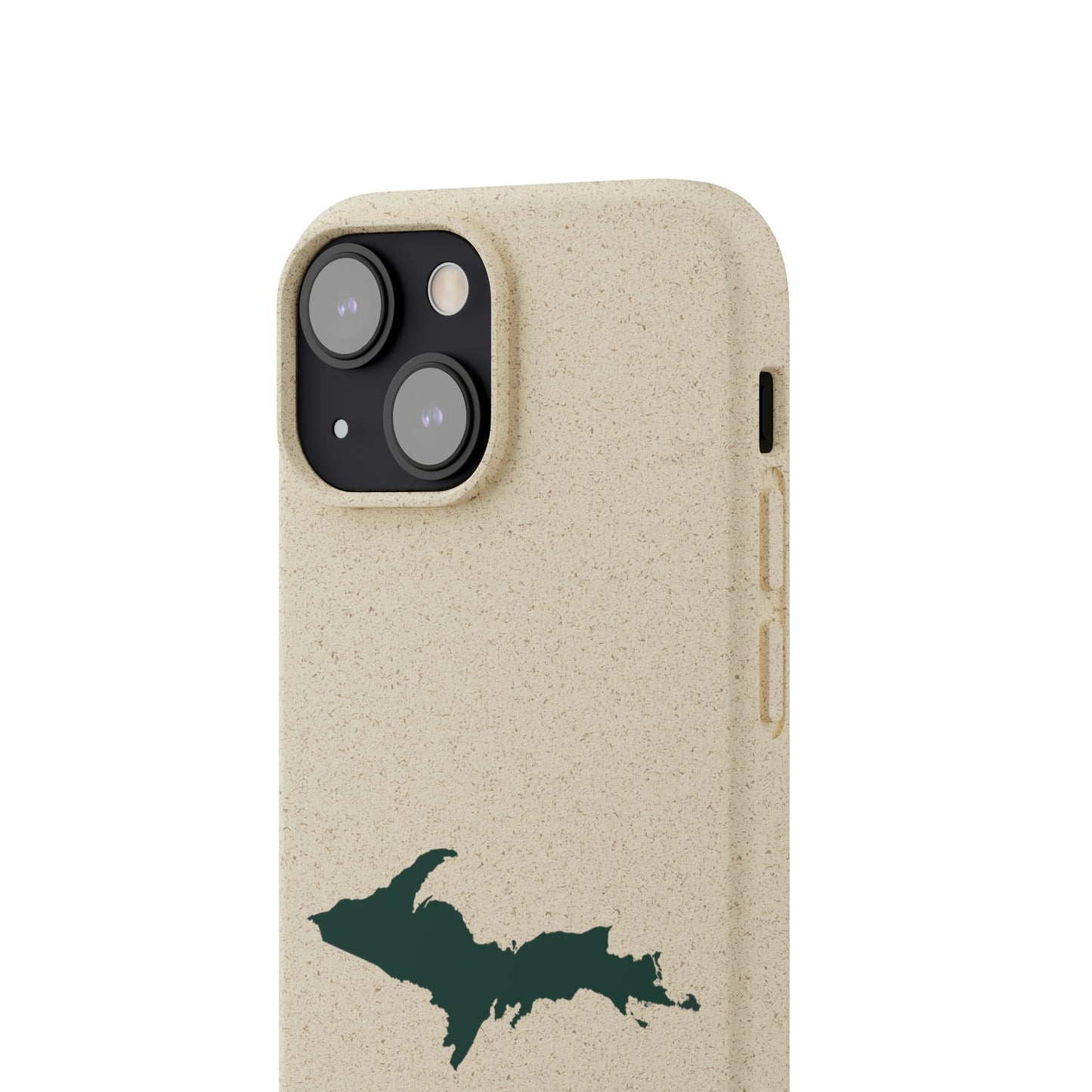 Michigan Upper Peninsula Biodegradable Phone Cases (w/ Green UP Outline) | Apple iPhone