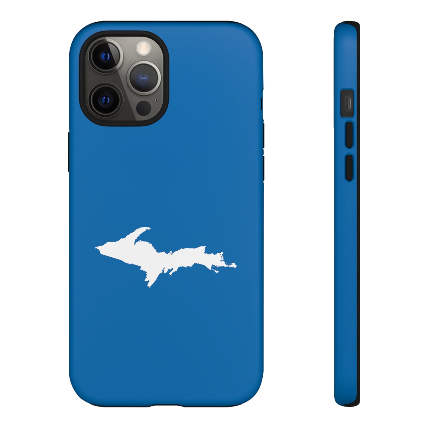 Michigan Upper Peninsula Tough Phone Case (Azure w/ UP Outline) | Apple iPhone