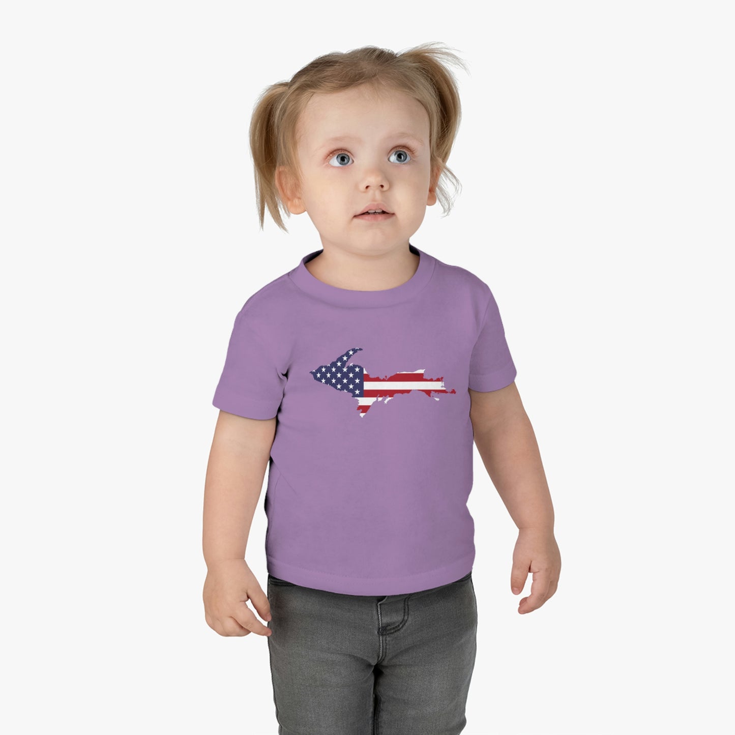 Michigan Upper Peninsula Infant T-Shirt (w/ UP USA Flag Outline) | Short Sleeve