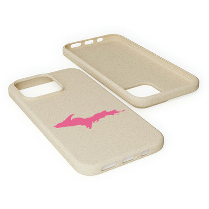 Michigan Upper Peninsula Biodegradable Phone Cases (w/ Pink UP Outline) | Apple iPhone