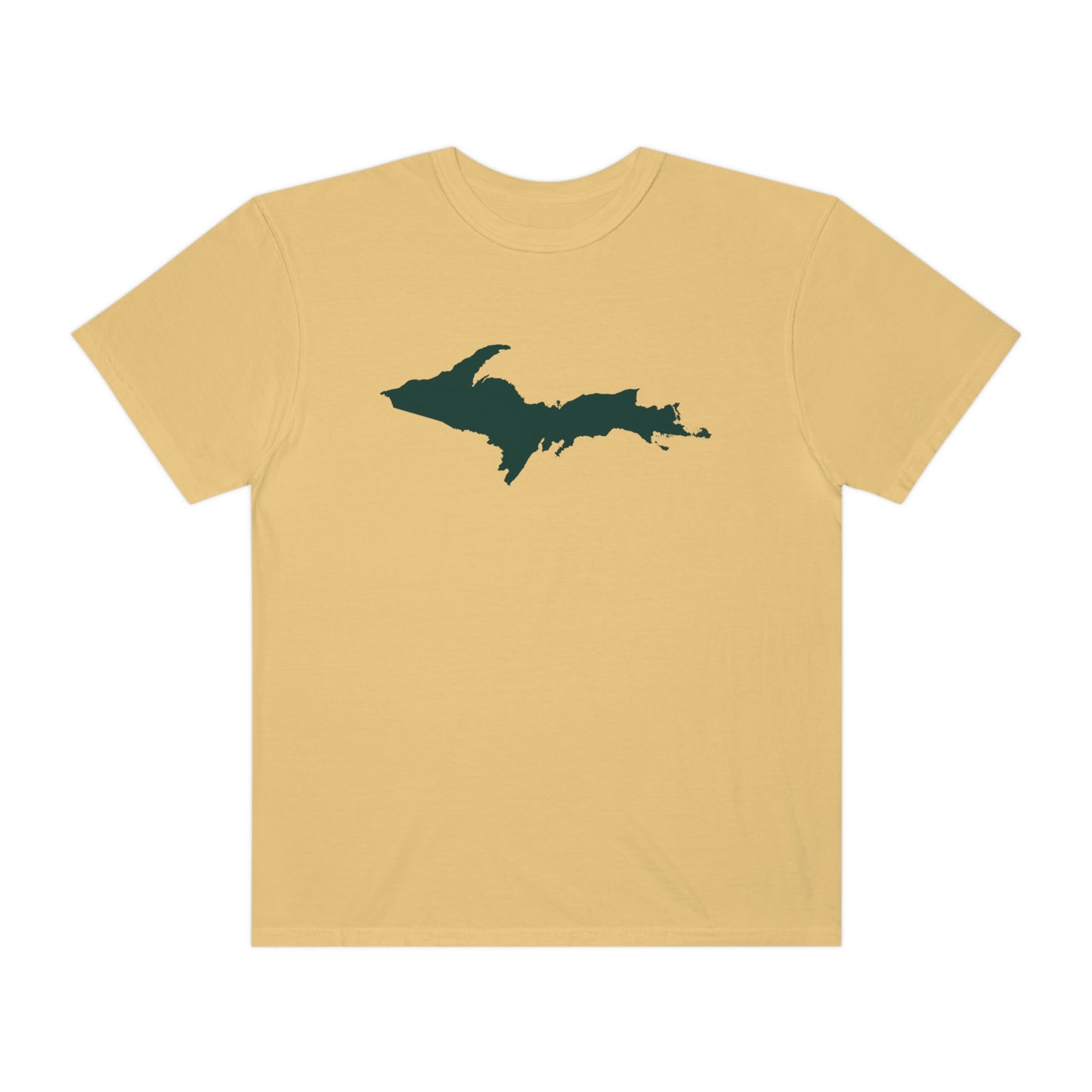 Michigan Upper Peninsula T-Shirt (w/ Green UP Outline) | Unisex Garment-Dyed