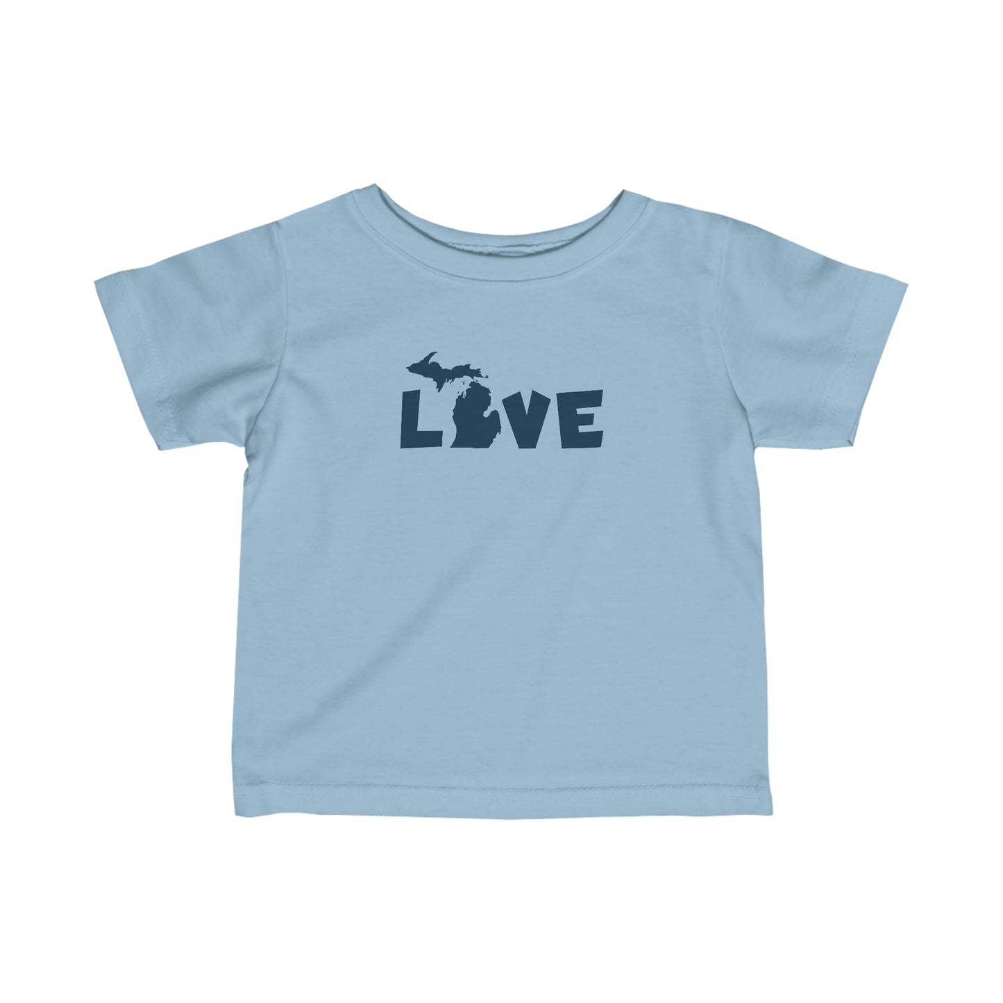 Michigan 'Love' T-Shirt (Whimsical Sans Font) |  Infant Short Sleeve