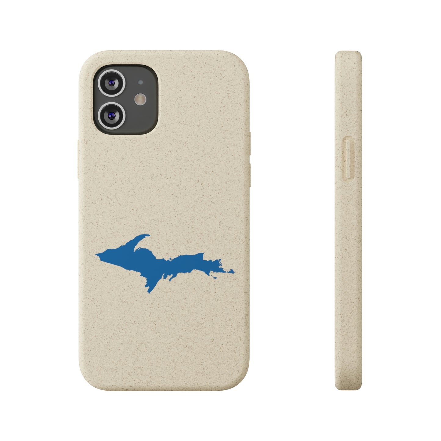 Michigan Upper Peninsula Biodegradable Phone Cases (w/ Azure UP Outline) | Apple iPhone