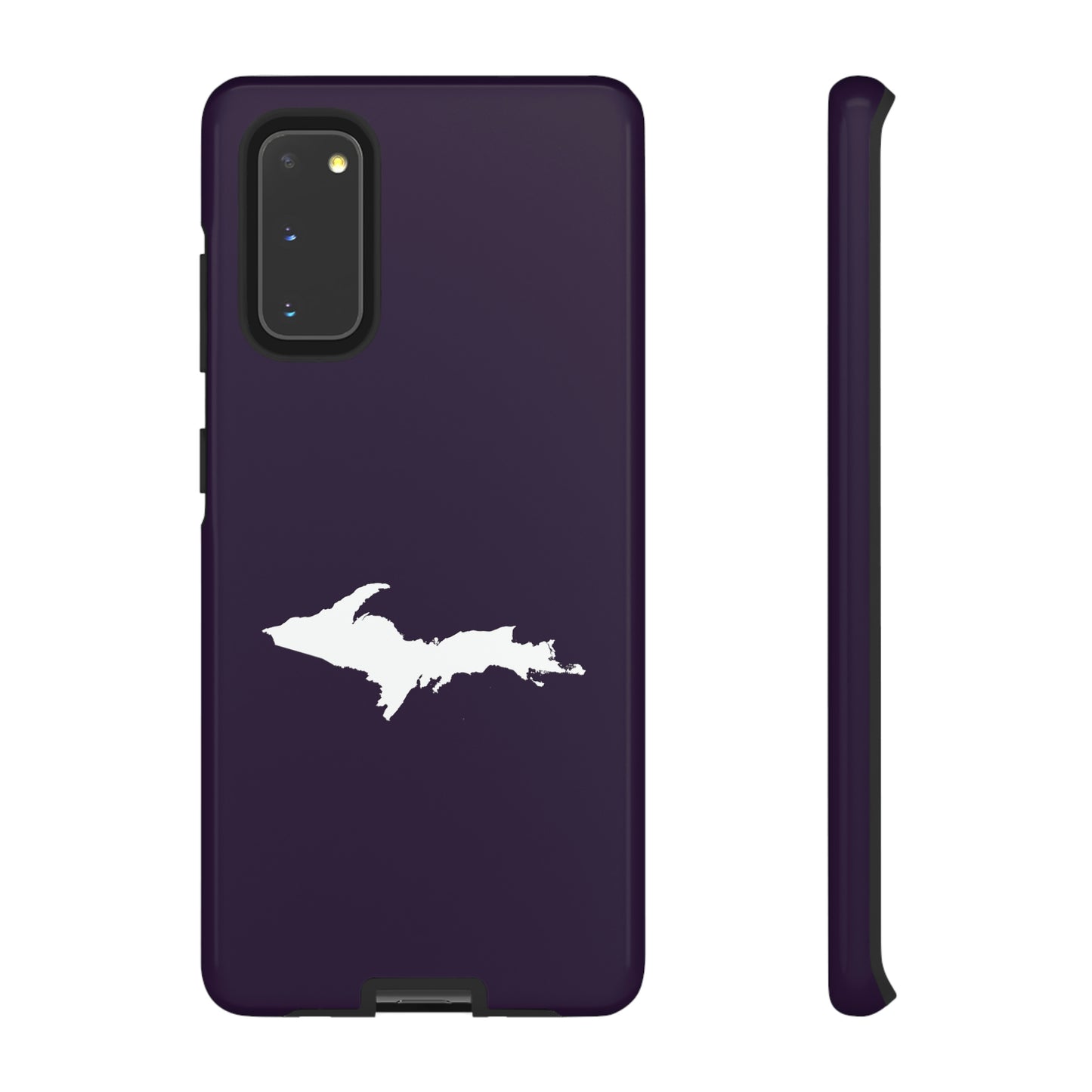 Michigan Upper Peninsula Tough Phone Case (Blackcurrant w/ UP Outline) | Samsung & Pixel Android