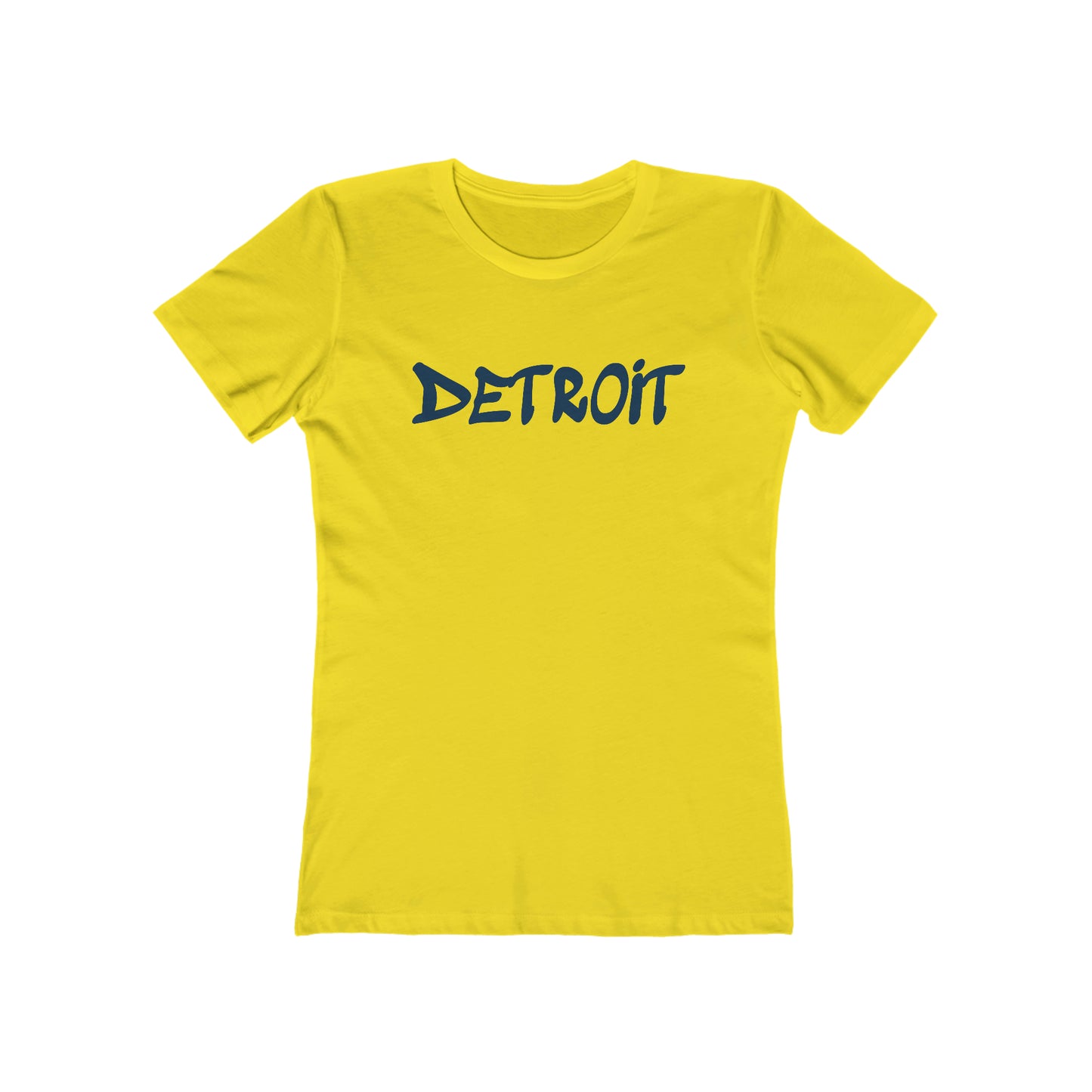 'Detroit' T-Shirt (1980s Hip Hop Font) | Women's Boyfriend Cut