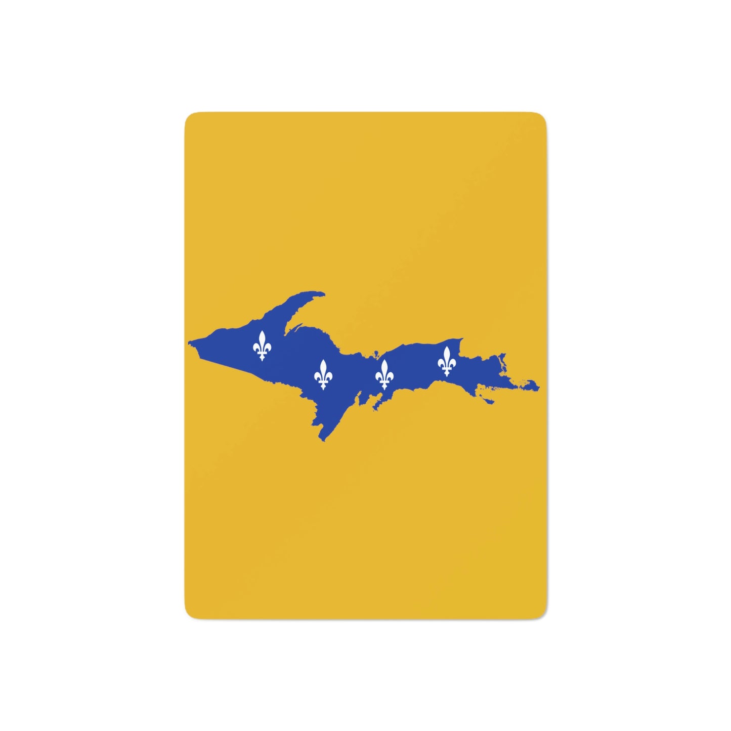 Michigan Upper Peninsula Poker Cards (Gold Color w/ UP Quebec Flag Outline)