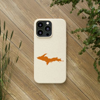 Michigan Upper Peninsula Biodegradable Phone Cases (w/ Orange UP Outline) | Apple iPhone