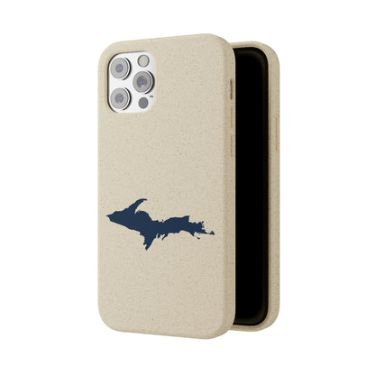 Michigan Upper Peninsula Biodegradable Phone Cases (w/ Navy UP Outline) | Apple iPhone