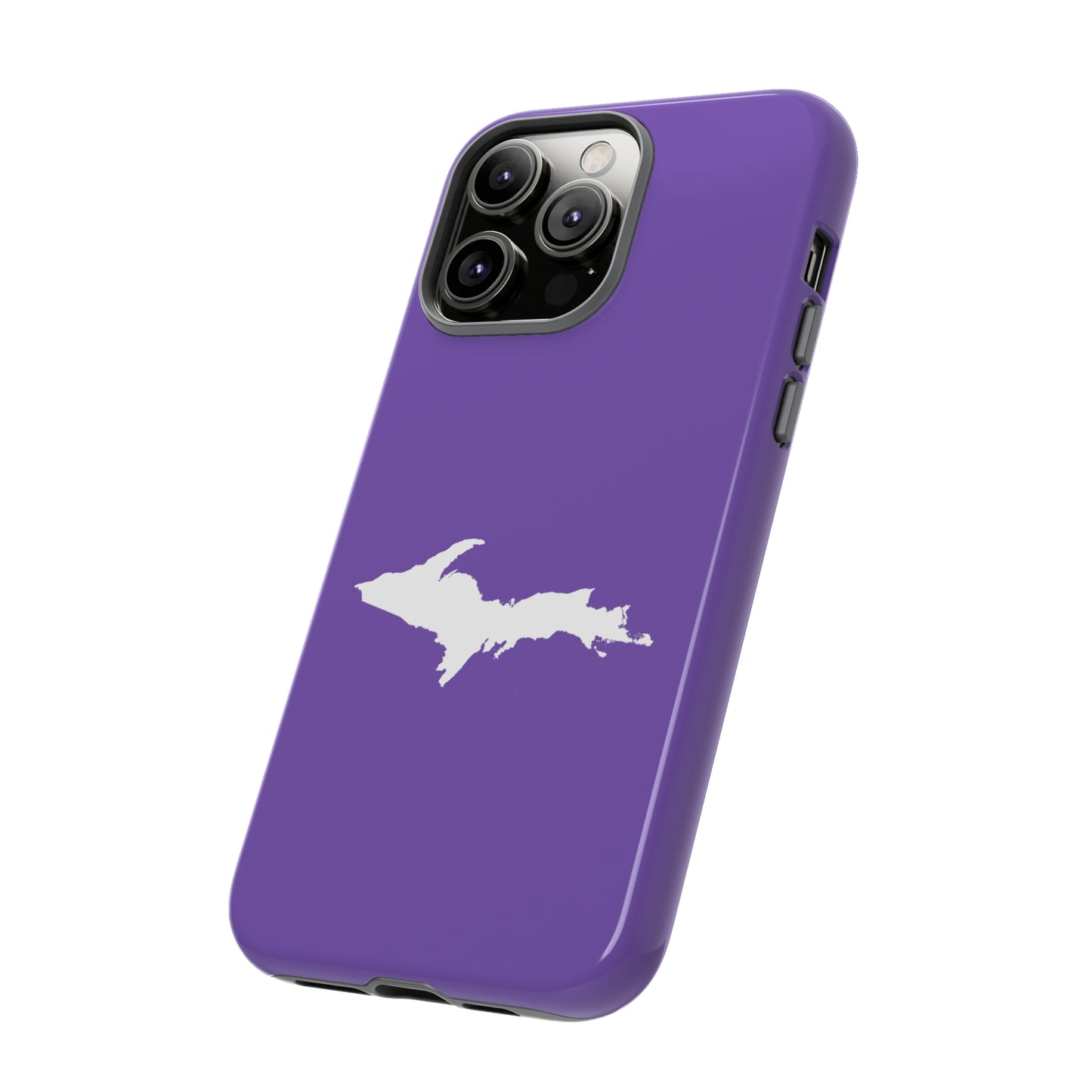 Michigan Upper Peninsula Tough Phone Case (Lake Iris w/ UP Outline) | Apple iPhone