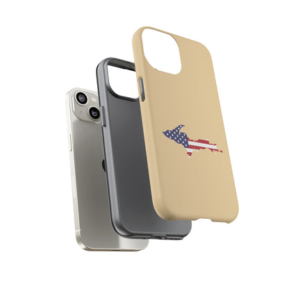 Michigan Upper Peninsula Tough Phone Case (Maple Color w/ UP USA Outline) | Apple iPhone