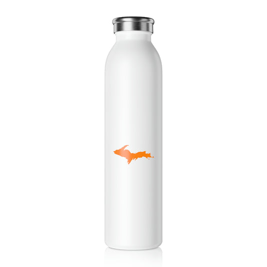 Michigan Upper Peninsula Water Bottle (w/ Orange UP Outline) | 20oz Double-Walled