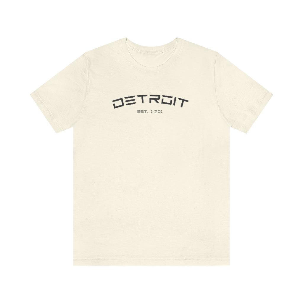 'Detroit Est. 1701' Electric Font T-Shirt | Unisex Standard Fit - Circumspice Michigan