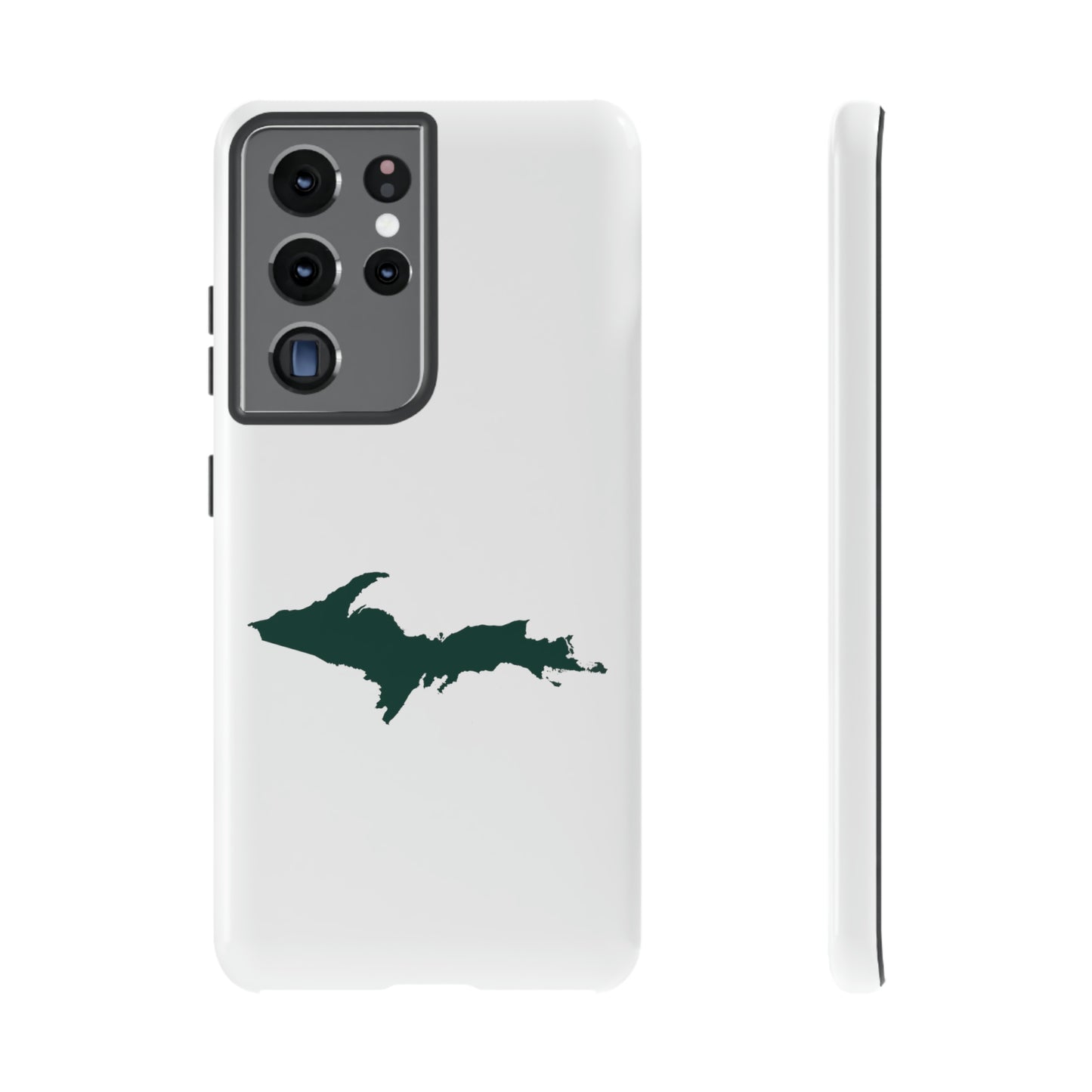 Michigan Upper Peninsula Tough Phone Case (w/ Green UP Outline) | Samsung & Pixel Android