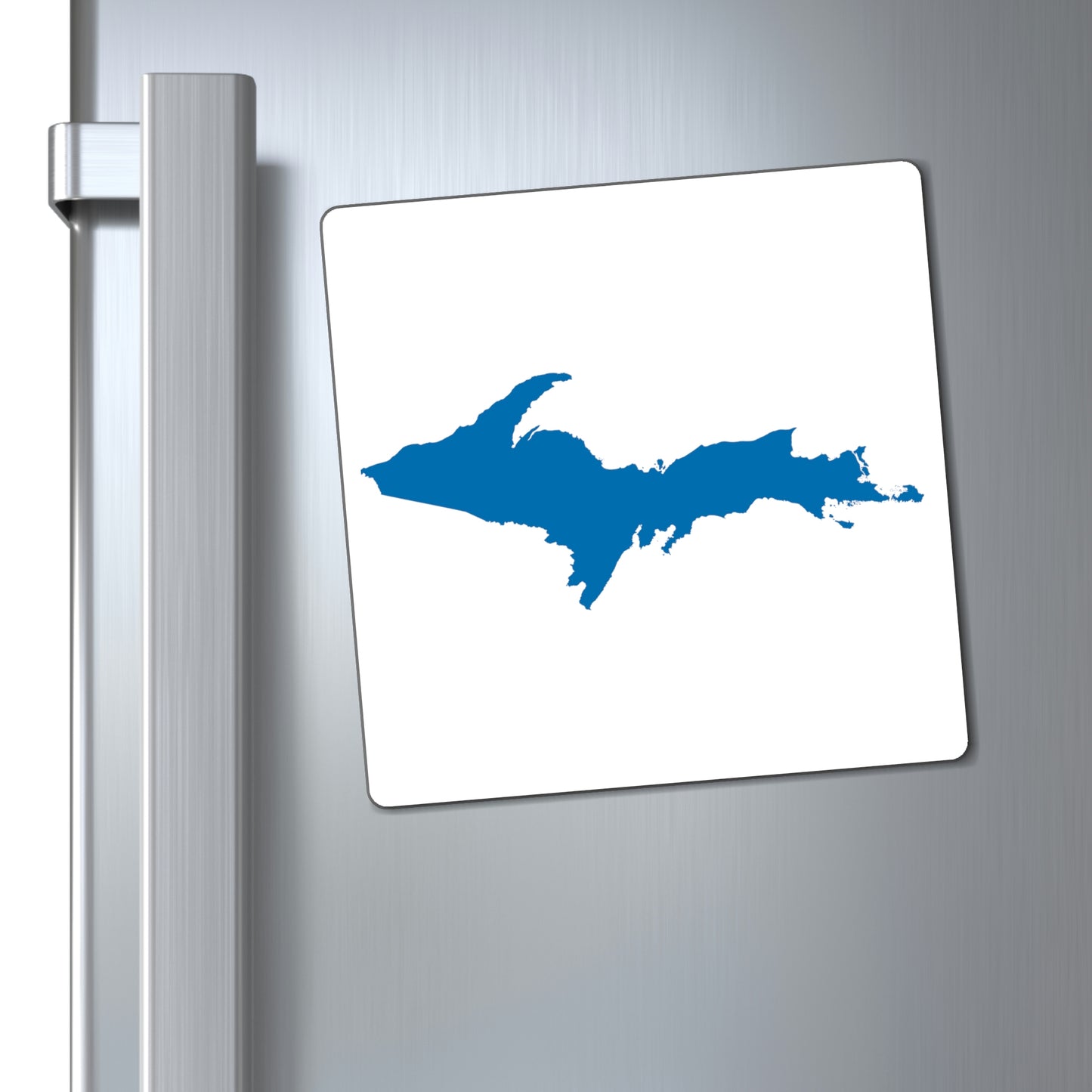 Michigan Upper Peninsula Square Magnet (w/ Azure UP Outline)