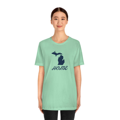 Michigan 'Home' T-Shirt (Retro Script Font) | Unisex Standard Fit