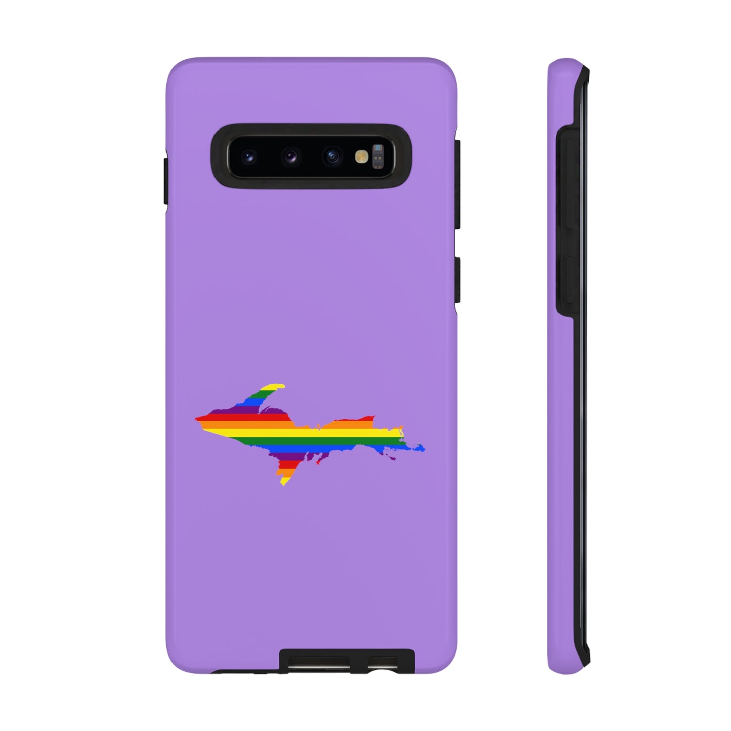 Michigan Upper Peninsula Tough Phone Case (Lavender w/ UP Pride Flag Outline) | Samsung & Pixel Android