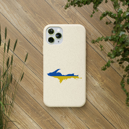 Michigan Upper Peninsula Biodegradable Phone Cases (w/ UP Ukraine Flag Outline) | Apple iPhone