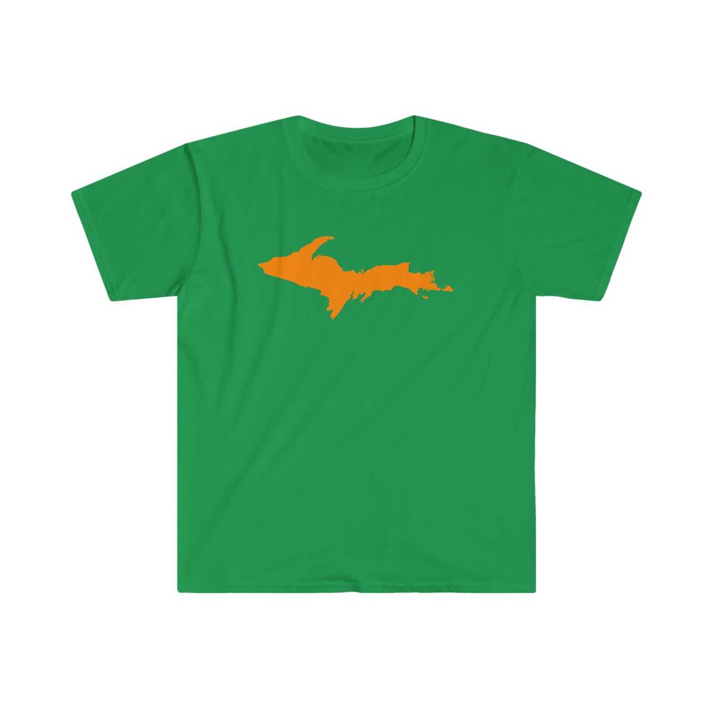 Michigan Upper Peninsula T-Shirt (w/ Orange UP Outline) | Unisex Budget