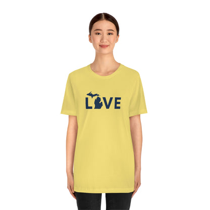 Michigan 'Love' T-Shirt (Geometric Sans Font) | Unisex Standard Fit