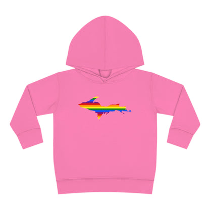 Michigan Upper Peninsula Hoodie (w/ UP Pride Flag Outline) | Unisex Toddler