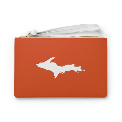 Michigan Upper Peninsula Clutch Bag (Maple Leaf Orange w/UP Outline)