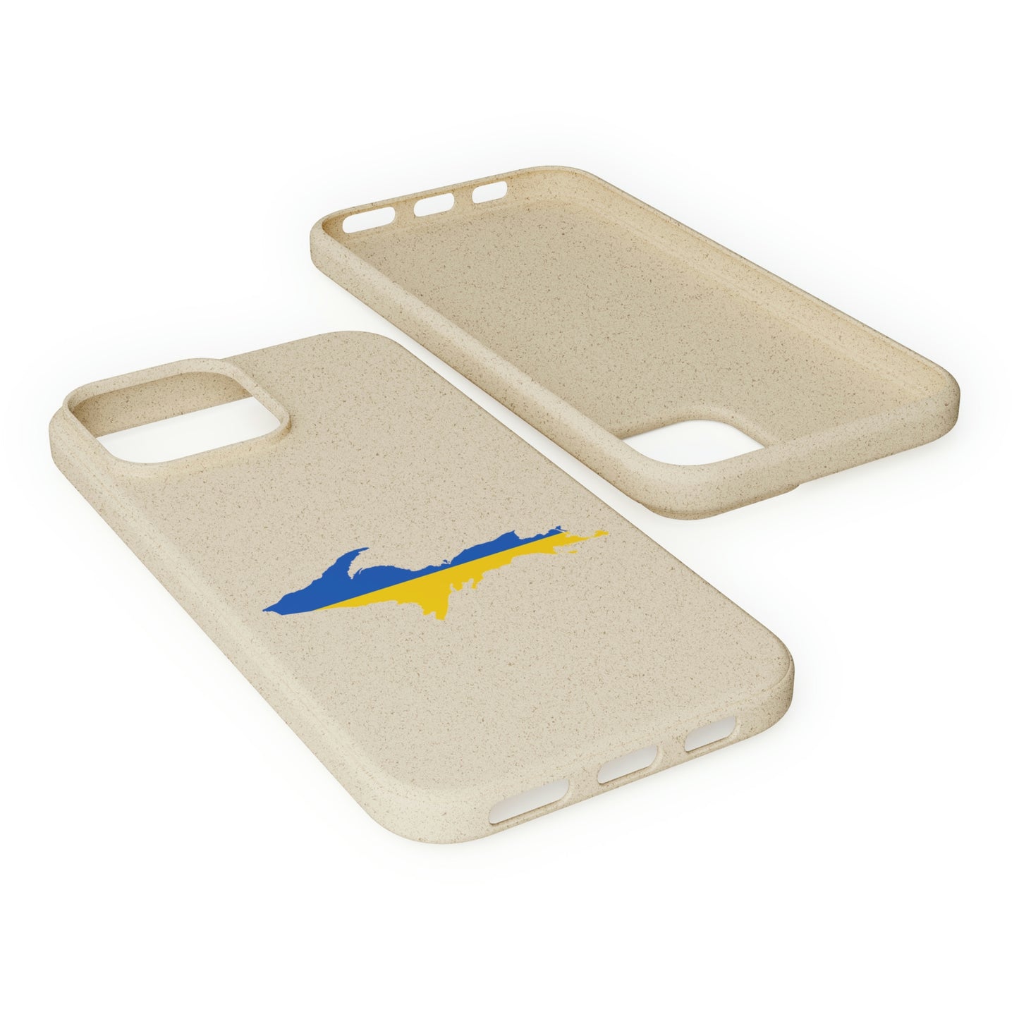 Michigan Upper Peninsula Biodegradable Phone Cases (w/ UP Ukraine Flag Outline) | Apple iPhone