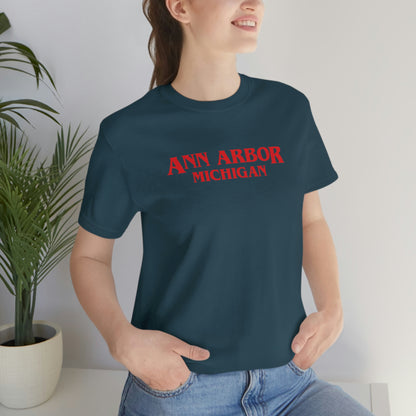 'Ann Arbor Michigan' ' T-Shirt (1980s Drama Parody) | Unisex Standard Fit