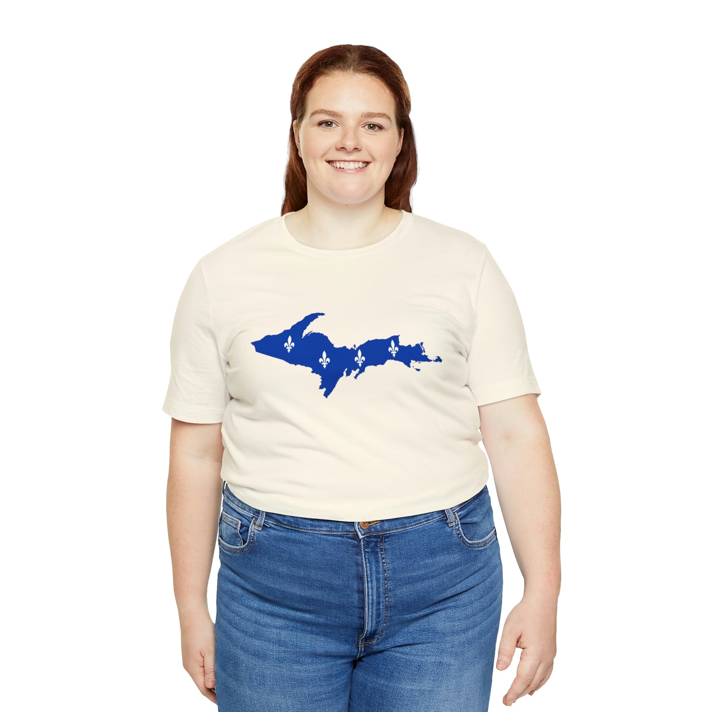 Michigan Upper Peninsula T-Shirt (w/ UP Quebec Flag Outline) | Unisex Standard Fit