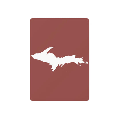 Michigan Upper Peninsula Poker Cards (Ore Dock Red w/ UP Outline)