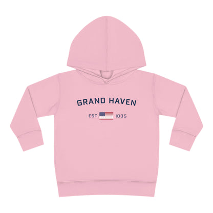 'Grand Haven' Hoodie (w/USA Flag Outline) | Unisex Toddler