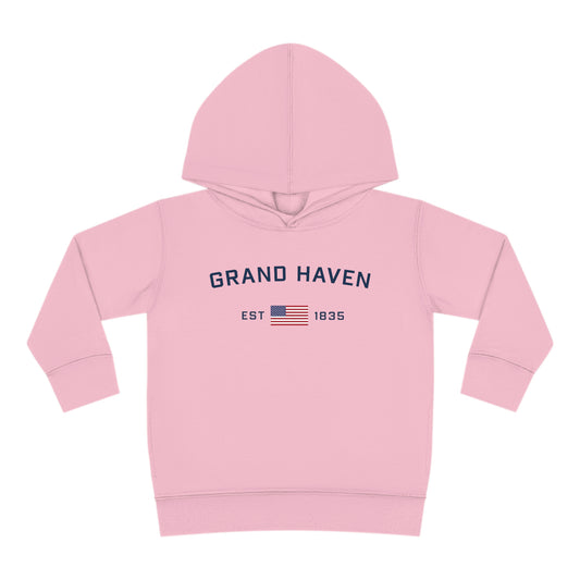 'Grand Haven' Hoodie (w/USA Flag Outline) | Unisex Toddler